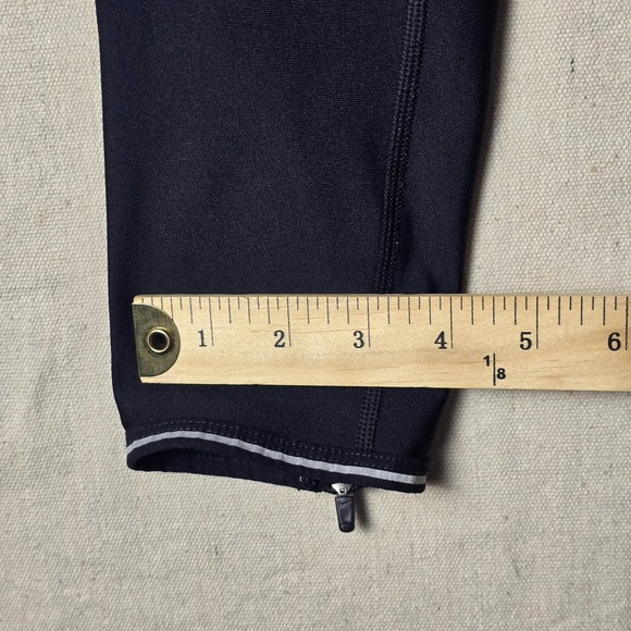 Nike Men's Gym & Training Leggings Size Medium Black with Zippered Ankles - Picture 7 of 13